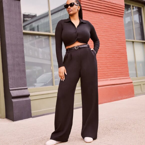 NEW Favorite Daughter the Favorite Pleated Wide Leg Pant in...